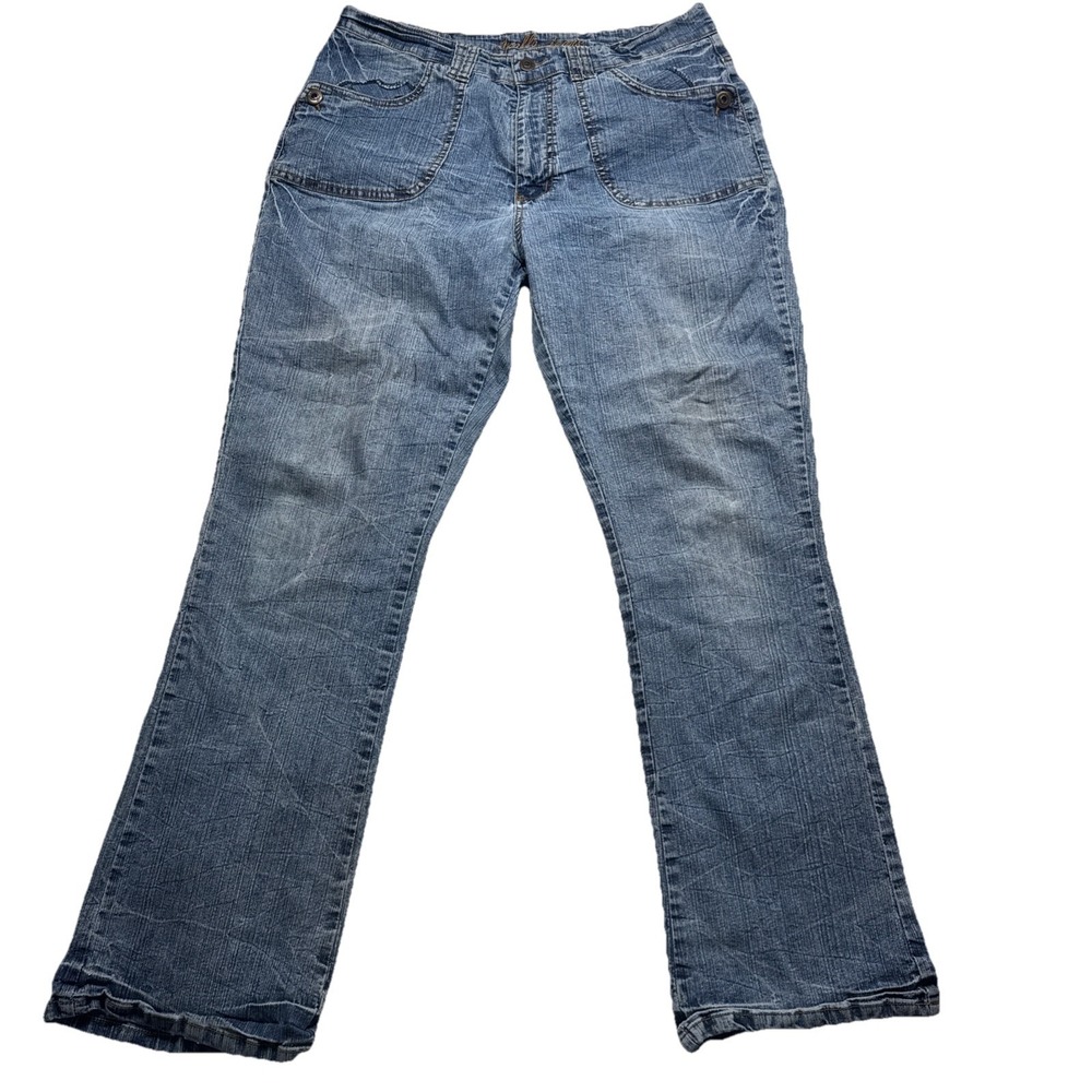 Apollo Womens Jeans Light Wash Size 16(tag) fits 33*30  Y2K style 5-Pocket